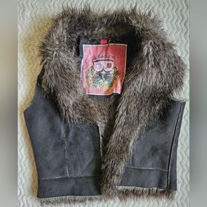 Faux Suede Fur Vest